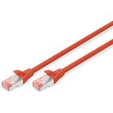 DIGITUS LAN kabel Cat 6 - 1m - RJ45 netwerkkabel - S/FTP afgeschermd - Compatibel met Cat 6A & Cat 7 - Rood