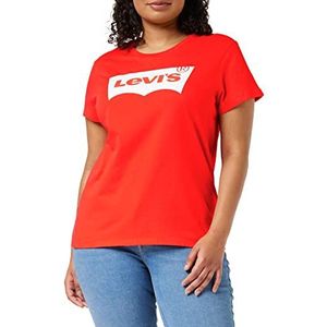 Levi's dames T-shirt The Perfect Tee, BATWING POPPY RED, XXS