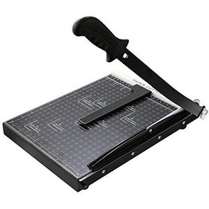 Meditool Papiersnijmachine A3 B4 A4, papiersnijder, A4, 32,5 x 25 x 3 cm, veiligheidsbescherming, metalen basis, zwart (A4)