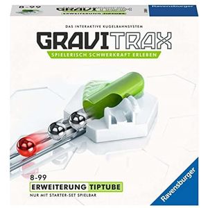 Ravensburger GraviTrax TipTube-extensie - ideaal accessoire voor spectaculaire balrennen, constructiespeelgoed voor kinderen van 8 jaar en ouder: het interactieve balbaansysteem