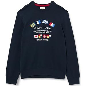 GANT NAUTICALE VLAGS C-NEK, evening blue, 3XL