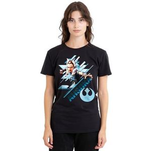Star Wars Ahsoka Stance dames T-shirt, zwart, klein, Zwart, S