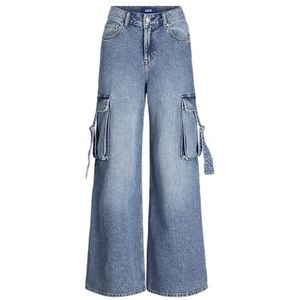 JXTOKYO Wide Cargo MW Jeans DNM, blauw (light blue denim), 29W / 32L