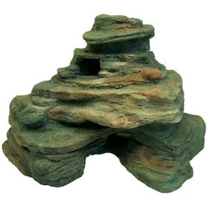 Namiba Terra 5906 achterwand terrasfels medium, met grot en venster, 34 x 20 x 21 cm, groen