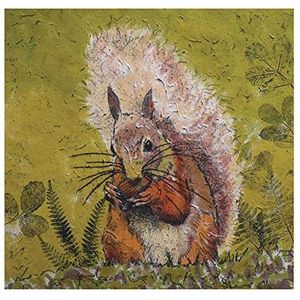 Rode eekhoorn – Annabel Langrish Wenskaart – Wenskaart – 16,5 x 15,2 cm