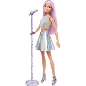 Barbie Popsterpop met Microfoon en Roze Haar, FXN98
