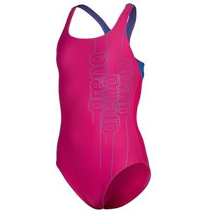 Arena Feel meisjeszwempak aan de voorkant gevoerd grafisch zwempak met Pro, Freak Roosblauw China, 62 cm