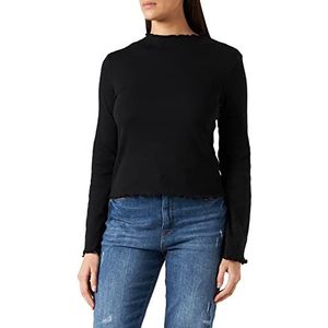 Urban Classics Dames Dames Dames Rib Turtelneck Longsleeve T-Shirt, zwart, XXL