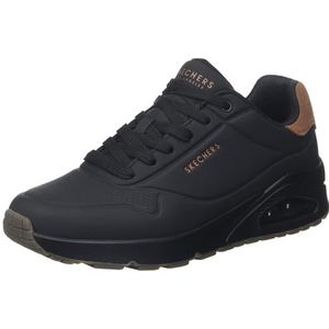 Skechers Heren Uno Suited on Air Sneaker, Zwart, 46 EU