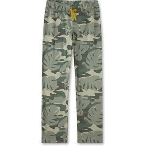 Sanetta Teens pyjamabroek voor jongens, camouflage, 100% biologisch katoen, desert sage, 140 cm