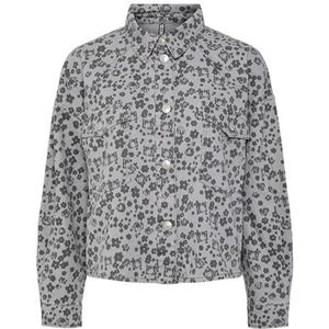 Blouse - Klassieke - Denim - Bloemenprint - Lange Mouwen - Losse Pasvorm