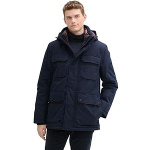 TOM TAILOR Winterjas voor heren met afneembare capuchon, 10668 - Sky Captain Blue, XL