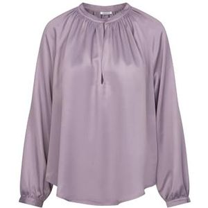 Seidensticker Damesblouse, modieuze blouse, regular fit, ronde hals, lange mouwen, 100% viscose, grijs, 48