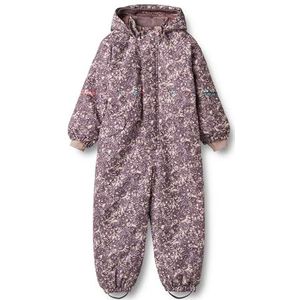 Wheat Miko Skioverall voor kinderen, uniseks, waterdicht, ademend, Grs gecertificeerd, 1177 Purple Tullips, 128/8y