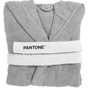Pantone™ Badjas voor dames en heren van badstof met capuchon en grote zakken van 100% katoen, Oeko-Tex gecertificeerd 400 g/m², badjas voor dames en heren, zacht en absorberend, met haken en