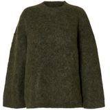 SELECTED Oversized trui 'SLFGabriella'  olijfgroen