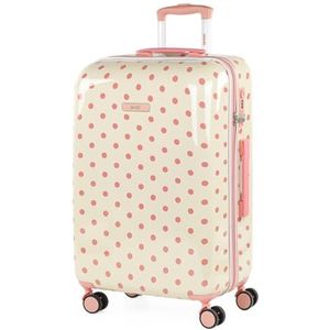 SKPAT - Middelgrote Koffer. Suitcase - Medium Trolley Reiskoffer van SKPAT. Lichtgewicht Polycarbonaat Harde Schaal 4 Wielen Cijferslot 132360, Beige