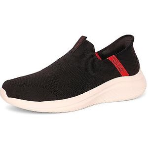 Skechers Ultra Flex 3.0 Viewpoint instapinstappers voor heren, Zwart/Rood, 43 EU