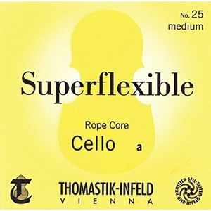 Thomastik Einzelsaite für Cello 4/4 Superflexible - D-Saite Stahlseilkern, Chrom umsponnen, grimmig