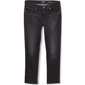 7 For All Mankind Slimmy Tapered Stretch Tek jeans voor heren, zwart, 33W x 33L