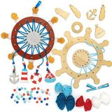 Baker Ross Seaside Houten Dreamcatcher Kits, Maak je eigen Dreamcatcher Kids Kunsten en Ambachten (Pack van 4)