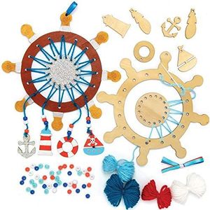 Baker Ross Seaside Houten Dreamcatcher Kits, Maak je eigen Dreamcatcher Kids Kunsten en Ambachten (Pack van 4)