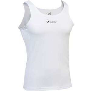 ASIOKA - Sportief T-shirt voor heren - loopshirt voor heren - technisch T-shirt met bandjes - kleur wit