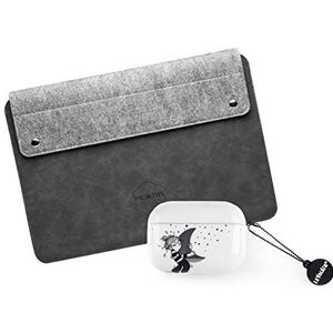 Laptophoes voor 14 inch (14 inch), pilatus grijs + Airpods Pro Luna zilver