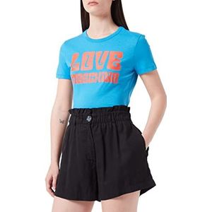 Love Moschino T-shirt voor dames, lichtblauw, 42 NL