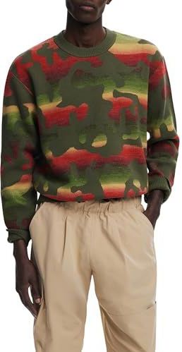 Desigual - Gestreepte Trui - Multicolor - Dierenprint - Lange Mouwen