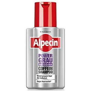 Alpecin Powergrau Shampoo - 1 x 200 ml - voor aantrekkelijk grijs haar | frisse grijze tint zonder gele steek | haarverzorging voor mannen - Made in Germany