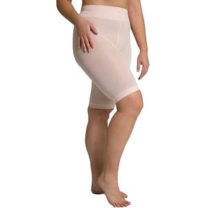 Ulla Popken Dames grote maten grote maten plussize kousen-wielers, ondoorzichtig, dijbeenbescherming, knielang 799278, Helder abrikoos, 50-52