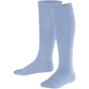 FALKE Uniseks-kind Kniekousen Comfort Wool K KH Wol Lang Eenkleurig 1 Paar, Blauw (Crystal Blue 6290), 35-38