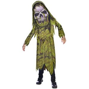 Amscan - Kinderkostuum zombie, robe, capuchon met gezichtsmasker, moerasskelet, horrorkostuum, themafeest, carnaval, Halloween