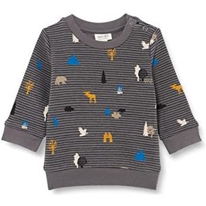 Noa Noa Miniature Boy Davidnnm Sweatshirt voor jongens, Blauw/grijs bedrukt, 74 / 9M