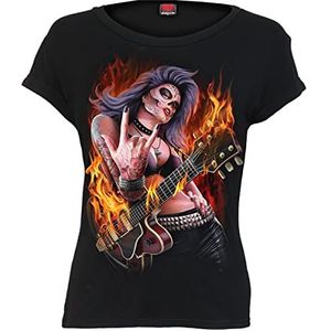 Spiral Rocking the Dead T-shirt zwart L 100% katoen Gothic, Rock wear