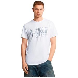 G-Star RAW Shattered gr Regular Tee, wit (White D25140-336-110), L