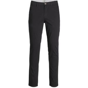 JACK & JONES Heren Chino Marco Dave AKM, zwart, 30W x 34L