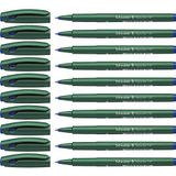 Schneider Topwriter 147 Mint Green Barrel Fibre Pen - Blauw (Pack van 10)