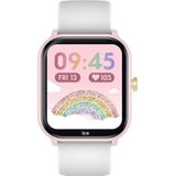 Ice-Watch - ICE smart junior 2.0 Pink White - Roze verbonden horloge voor kinderen met witte siliconen band - 022797 (1,75 pouces)