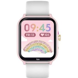 Ice-Watch - ICE smart junior 2.0 Pink White - Roze verbonden horloge voor kinderen met witte siliconen band - 022797 (1,75 pouces)