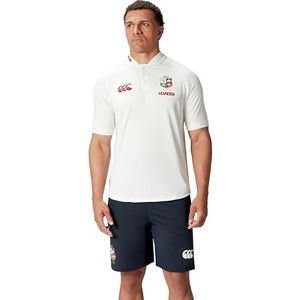 Canterbury Heren British and Irish Lions Poly Polo T-Shirt, Egret, 2X-Large