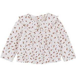 Gocco T-shirt met lange mouwen, bloemenpatroon, baby's, Gebroken wit, 12-18 Maanden