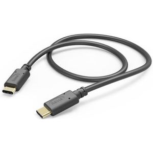 Hama Oplaadkabel, USB-C - USB-C, 1 m, zwart