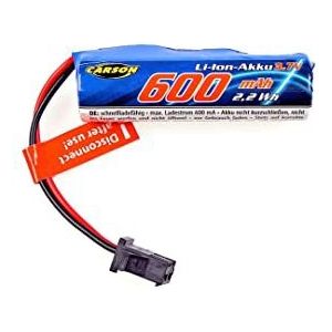 Carson 500608267 3,7 V/600 mAh LiIon Speed Boat Nano XL, JST RC-accu, reserveaccu, batterij voor op afstand bestuurde boten, RC boot, batterij voor RC modellen, RC accu