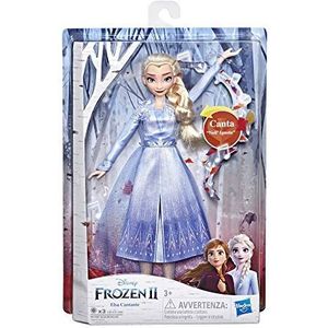 Disney Hasbro Frozen Elsa zanger (elektronische pop met blauwe jurk, geïnspireerd op film Frozen 2)