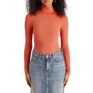 Scotch & Soda Dames Roll Up Neck Long Sleeve T-Shirt, Negroni, S