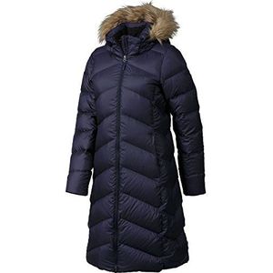 Marmot Dames Wm's Montreaux Coat, Lichte donsjas, 700s Fill-Power, warme parka, stijlvolle winterjas, waterafstotend, winddicht, Midnight Navy, L