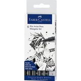 Faber-Castell Pitt Artist Pen -Manga Tekenstift Mangaka Set zwart