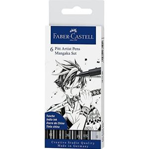 Faber-Castell Pitt Artist Pen -Manga Tekenstift Mangaka Set zwart